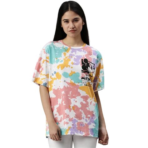 Buy Veirdo® Original Disney Mickey Printed Pure Cotton Oversize Loose ...