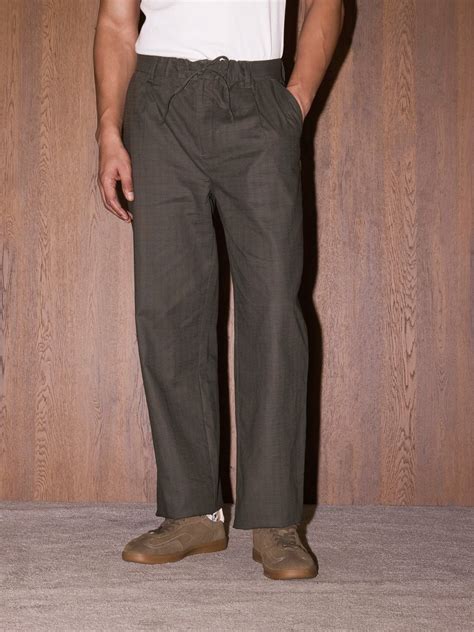 CoreLuxe™️Cotton Drawstring Pants - Stone Olive – Cove and Lane