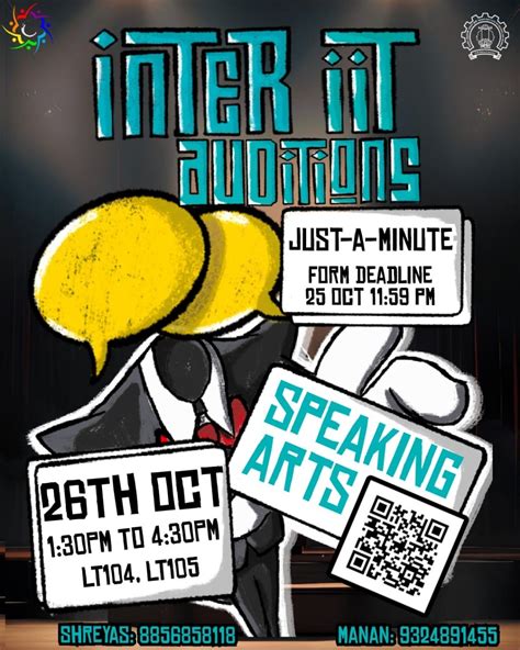 Inter-IIT Speaking Arts Auditions | Just A Minute | InstiApp | IIT Bombay