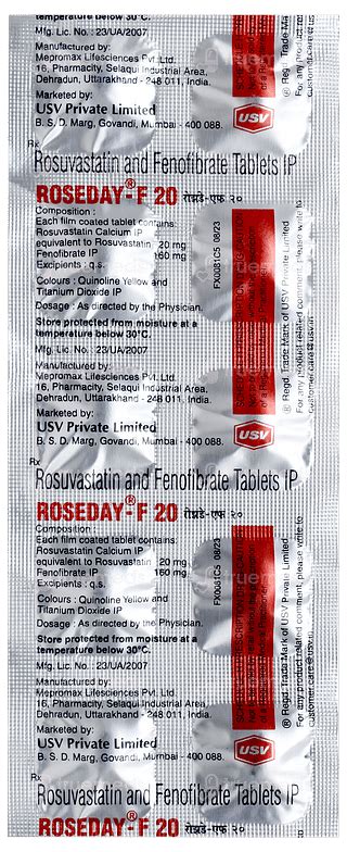 Roseday F 20 Tablet 10: Uses, Side Effects, Price & Substitutes