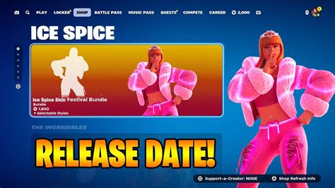 Ice Spice Skin RELEASE DATE ITEM SHOP in Fortnite Chapter 2 Remix ...
