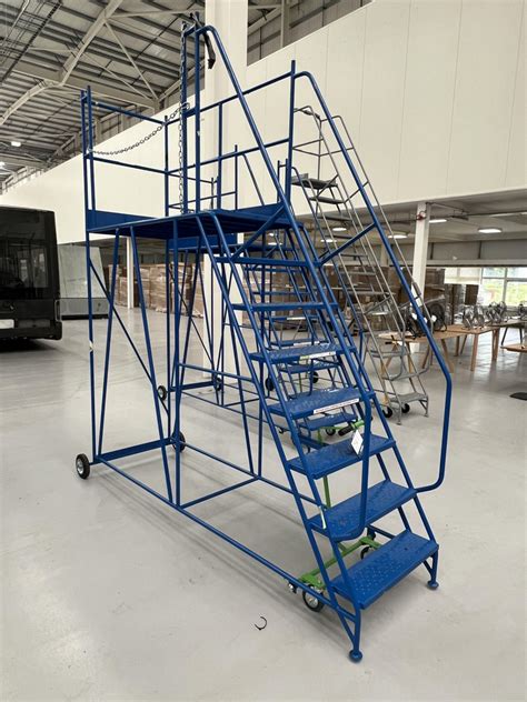 Klime-ezee, KAP08 eight tread mobile steel warehouse steps, Serial No. Unknown, platform height 2