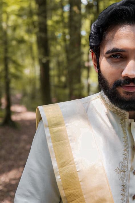 Cream Pattu Kurta with zari work on collar and cuffs – GROOM2B