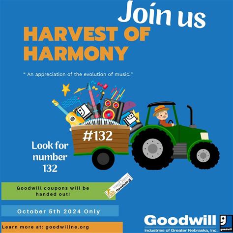 Join Goodwill at Harvest of Harmony Float!, Grand Island Ave N, Grand ...