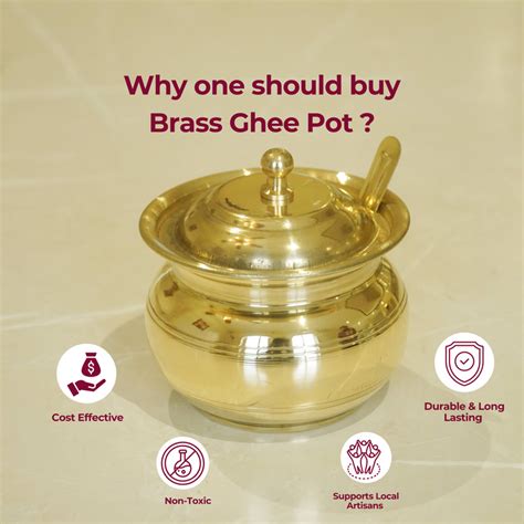 Brass Ghee Pot - Traditional Kitchen Essential