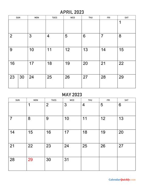 April May And June Calendar - Printable Calendars AT A GLANCE