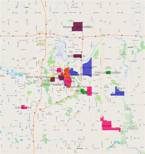 Neighbourhoods in Sioux Falls