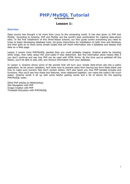 Image result for PHP MySQL Tutorial