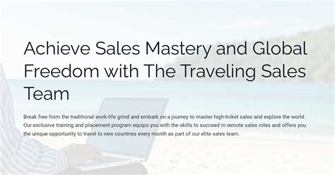Traveling Sales Team Roadmap