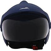 TVS Lightweight Half Face Helmet for Men and Women with Clear Visor ...