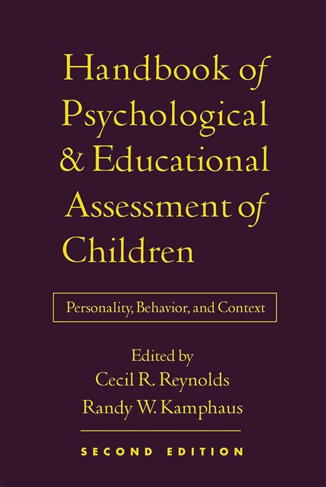 Handbook of Psychological and Educational Assessment of Children ...