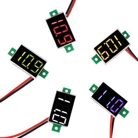 Digital Voltmeter, DC 2.4V-30V LED Mini Digital Voltmeter, for Voltage ...