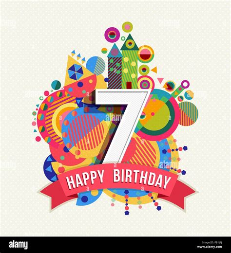 7th Birthday Logo Happy 7th Birthday Stock Illustrations – 990 Happy