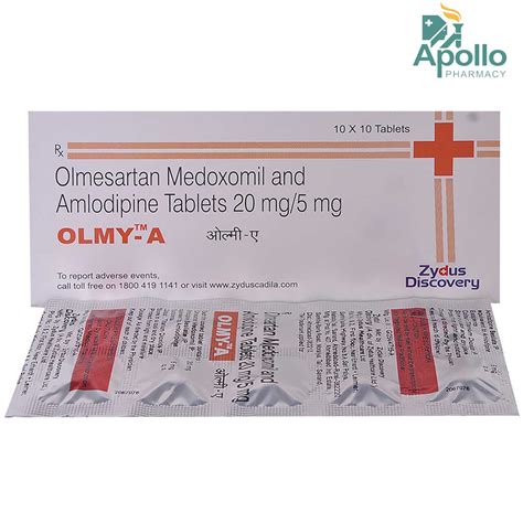 Olmy A Tablet 10's Price, Uses, Side Effects, Composition - Apollo Pharmacy