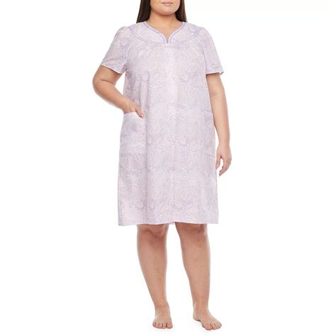 Lissome Womens Plus Short Sleeve Knee Length Robe - JCPenney