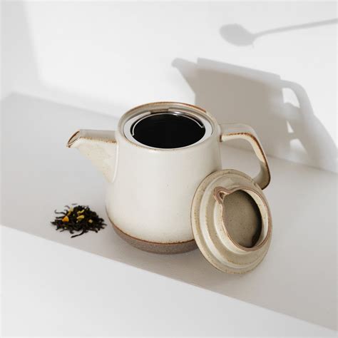 Kinto Ceramic Lab Teapot For Loose Leaf Tea | With Stainless Steel ...