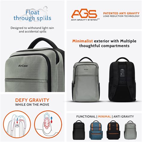 AirCase Anti-Gravity Backpack for Men & Women, Weight Reducing 15.6 ...