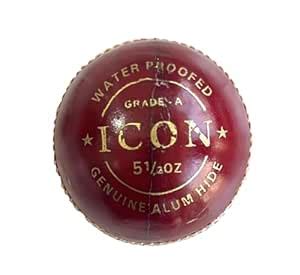 M.S Red Icon Balls 4 Piece Leather Cricket Ball | Hand-Stitched ...