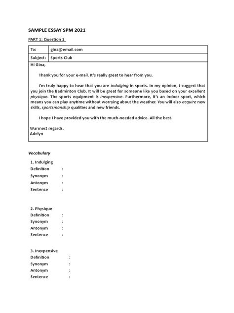 Image result for Report Essay Example SPM