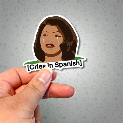 Funny Cries in Spanish Meme Sticker 2 Pack, Mexican Novela Meme ...