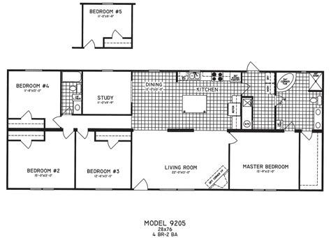 4 Bedroom Floor Plan: C-9205 - Hawks Homes | Manufactured & Modular ...