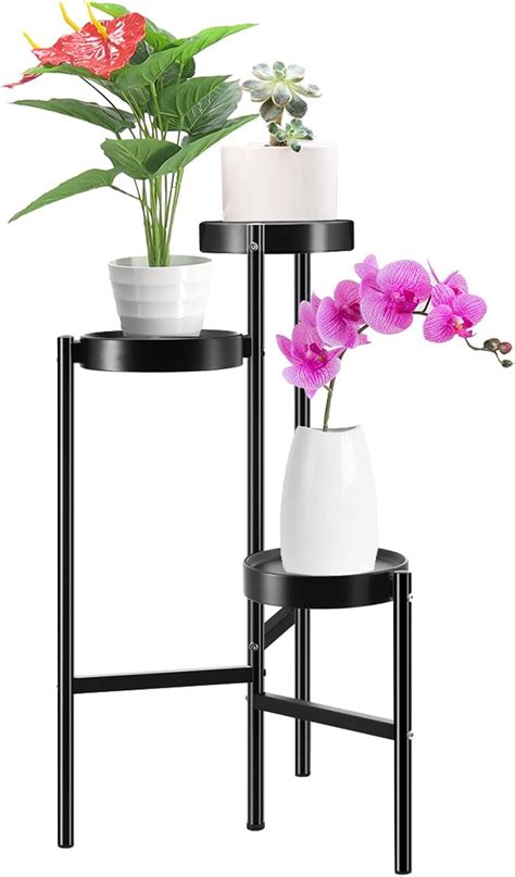 Fanger Metal Plant Stand Indoor, Black 3 Tier Tall India | Ubuy