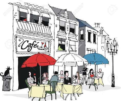 French Cafe Sketch