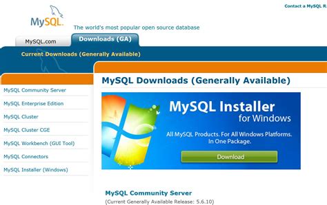 Image result for MySQL Download for Windows 7