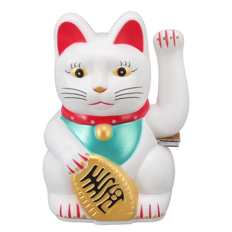 Amazon.com: Lucky Fortune Cat, Japanese Lucky Cat with Waving Arm, Feng Shui Good Luck Cat ...