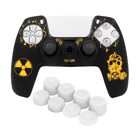 OIVO INDIA Black Skull and White Thumbrgrip Set Controller Silicone ...