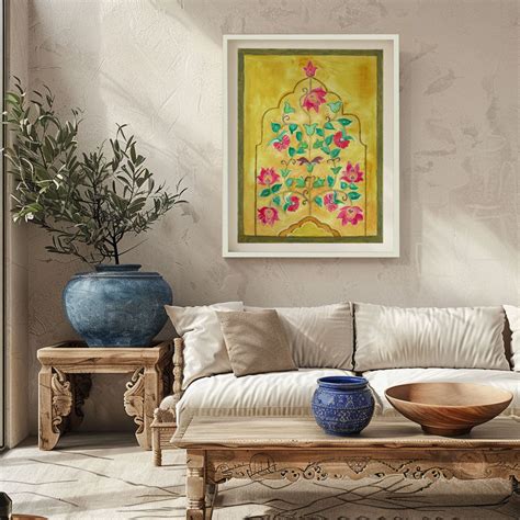 Madhubani Motif Yellow: Buy Madhubani Paintings & Art Prints Online ...