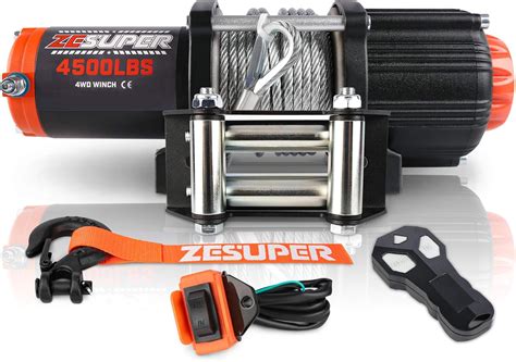 ZESUPER 4500-lb Waterproof Winch Waterproof IP67 India | Ubuy
