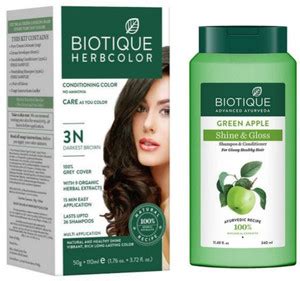 BIOTIQUE Conditioning Hair Color 3N Darkest Brown & Gre Shampoo 340 ML ...