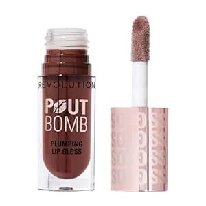 Buy Makeup Revolution Pout Bomb Plumping Gloss – Espresso Cool Nude | 3 ...