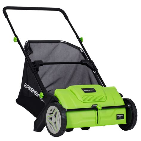 Pickup Pro Garden Sweeper - Manual Leaf & Grass Push Lawn Sweeper