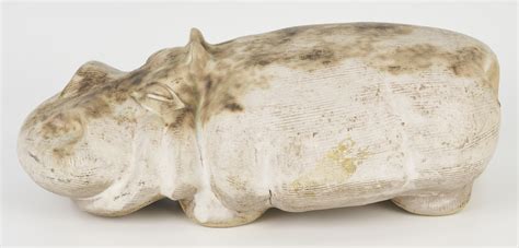 Lot 383: McCarty Pottery Hippopotamus Figurine, Merigold, Mississippi ...