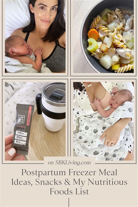 Postpartum Freezer Meal Ideas, Snacks & My Nutritious Foods List - SBK ...