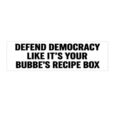 Defend Democracy Bubbe's Recipe Box Sticker - Mile High Market