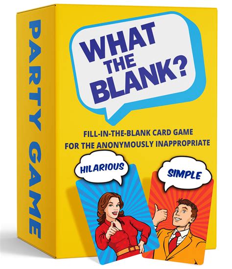 NEW What the Blank? Hilariously Fun Card Games for Adults, Funny Adult Games for Game Night ...