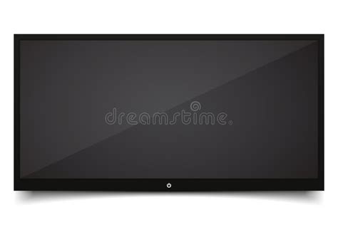 Smart TV Mock-up, Vector TV Screen, LED TV Hanging on the Wall. Vector ...