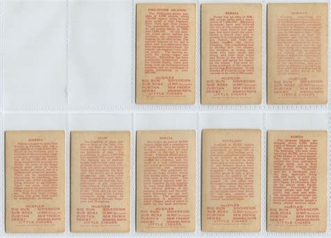 Lot Detail - T113 Types of Nations Near Complete Set of (45/50) Cards