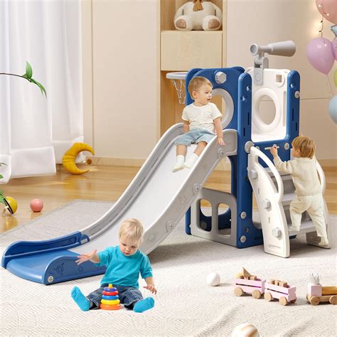 Amazon.com: Baotree 6 in 1 Toddler Playset with Slide,Toddler Slide ...