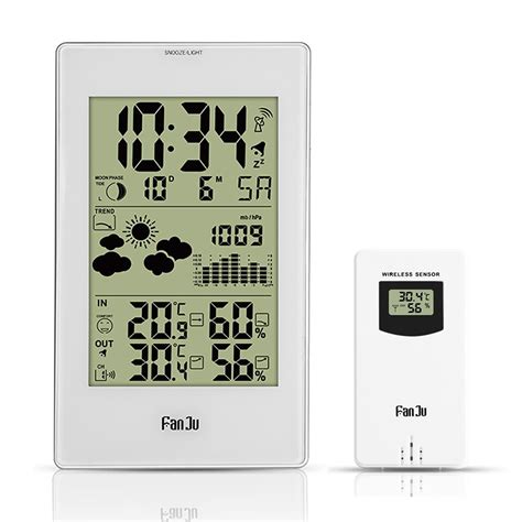 ZENUSS FanJu FJ3352 Weather Station 10-in-1 Functions with Barometer ...