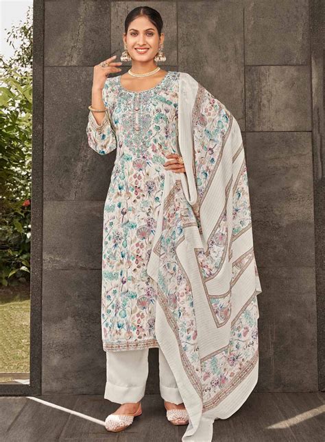 Rivaa Unstitched Winter Pashmina Woolen Suit Dress Material for Women ...