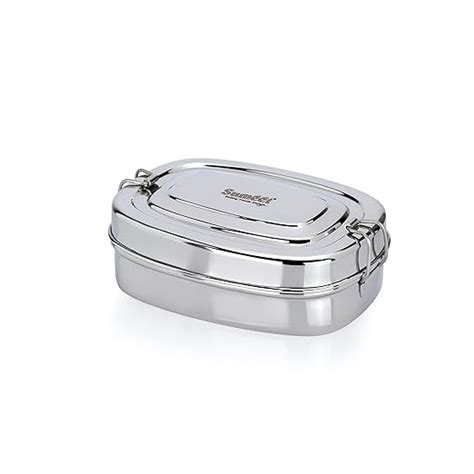 Buy Sumeet Stainless Steel Rectangle Lunch Box/Tiffin for Kids/School ...