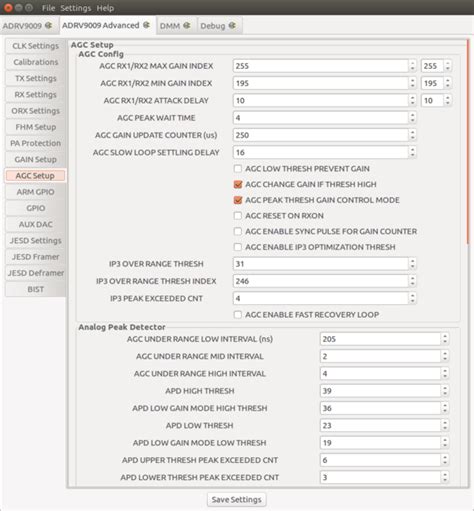 ADRV9009/ADRV9008 Advanced Plugin [Analog Devices Wiki]