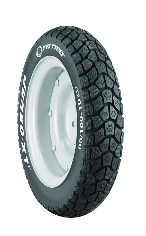 TVS Jumbo XT 90/100-10 53J Tubeless Scooter Tyre, Rear: Amazon.in: Car ...