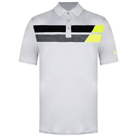 Island Green Asymetric Print Mens White Golf Polo Shirt | Decathlon