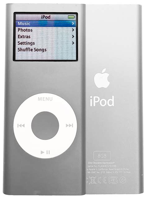 Refurbished Apple iPod Nano 2nd Generation 2GB 4GB Silver New Battery ...