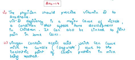 (i) Aradhana visits a physician as she is suffering from rickets and ...